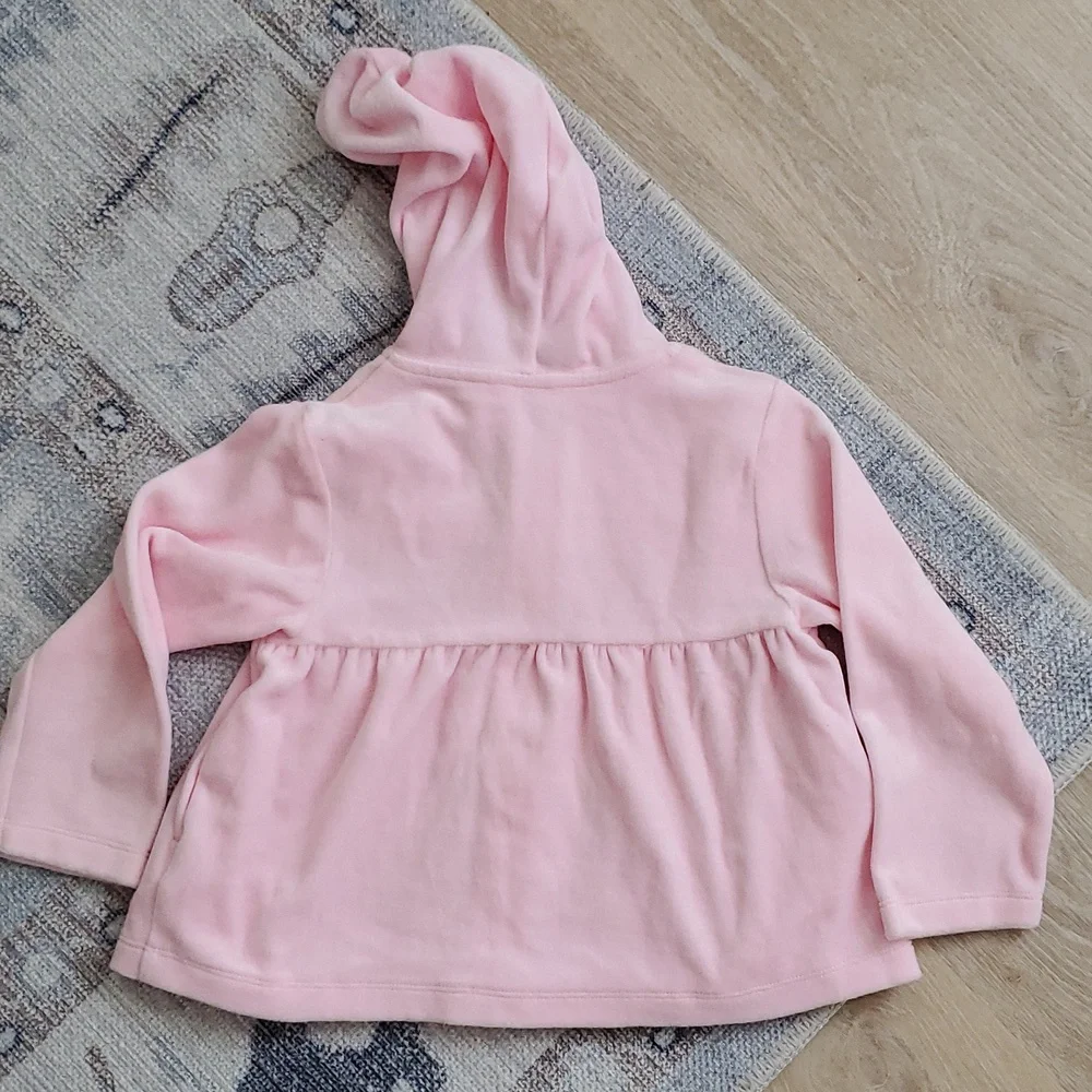 NWT Gymboree Girls Pink Velour Smocked Sweets Zip-up Sz2T-3T